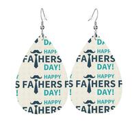 Pendientes de fiesta para el Día del Padre para mujer, aretes de gota de estrella festiva, joyería colgante elegante para celebraciones, One Size, Cuero