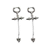 Pendientes de flecos de moda, pendientes de borlas cruzadas de circonio para mujeres y niñas, pendientes de temperamento, joyería de fiesta, pendientes de personalidad