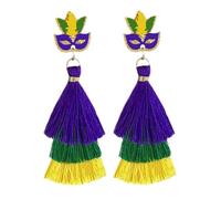 Pendientes de flecos, varios colores, ideales para carnavales, salidas nocturnas, joyas, accesorios para festivales de música, One Size, como se describe, como se describe