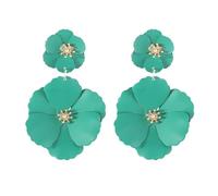 Pendientes De Flores Colores Pendiente Colgante Geométrico Joyería Oreja Multifuncional Textura Hierro Para Diversas Ocasiones Joyería Oreja Colorida