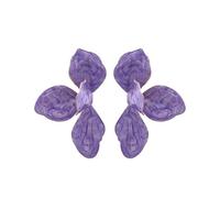 Pendientes de flores elegantes sementales modernos pasadores de oreja, textura joyería adecuada para trajes elegantes mujeres, talla única, como se describe