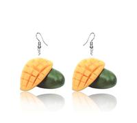 Pendientes de fruta de moda: diseños divertidos para la fashionista moderna. ¡Subraya tu personalidad con estos accesorios impresionantes! Kjw64, 5.5x4.1cm, Acrílico