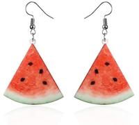 Pendientes de frutas acrílicas de verano de moda comida realista plátano colgante pendiente sandía multicolor diseño conveniente