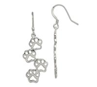 Pendientes de gancho de pastor pulido de plata de ley 925 miden 52 x 16 mm de ancho, joyería para mujer