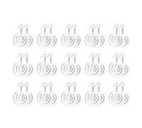 Pendientes de gancho de sublimación de transferencia de calor, huecos, redondos, sin acabar, de madera, pendientes colgantes de hoja de amor, tablero de densidad