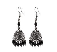 Pendientes de gancho étnicos indios Bollywood Jhumka Jhumki, aretes colgantes gitanos para bodas, fiestas, aretes étnicos para mujeres africanas