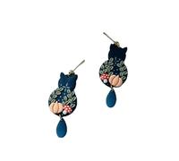 Pendientes de gato pastoral, acentos de setas y hojas, versátiles para cualquier ocasión, hallazgo único, para mujeres