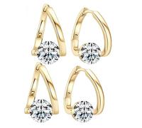 Pendientes de germanio de magneterapia, pendientes de germanio para mujer, pendientes de drenaje linfático para bajar de peso, pendientes de terapia magnética para mujeres y niñas (Oro)
