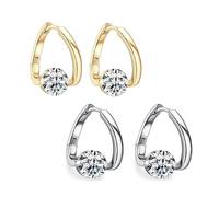 Pendientes de germanio linfático, Pendientes de aro adelgazantes con drenaje linfático, Pendientes de acupuntura linfática, Regalo de joyería para mujeres (A)