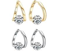 Pendientes de germanio MagneTherapy, pendientes magnéticos, joyas de acupuntura para drenaje linfático para mujer (A&B)
