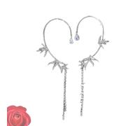 Pendientes de Golondrina de Plata Estilo Boho Chic - Ear Cuffs con Borlas y Mariposa para Mujer, Joyas Elegantes (Type B)