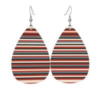 Pendientes de gota a rayas para mujer, aretes artísticos de estrella, joyería colgante contemporánea para fiestas y sociedades