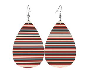 Pendientes de gota a rayas para mujer, aretes artísticos de estrella, joyería colgante contemporánea para fiestas y sociedades