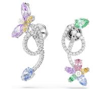 Pendientes de gota con adorno para pendientes Ariana Grande x Swarovski, Tallas mixtas, Libélula, flor, Multicolor, Baño de rodio OS