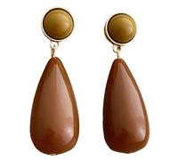 Pendientes de gota con colgante único con textura de resina para mujer, accesorios de joyería de moda para un aspecto moderno y elegante, One Size, como se describe, como se describe