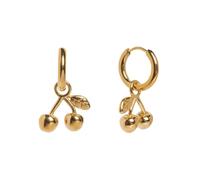 Pendientes de gota con diseño de cerezas y zapatos de baile retro, hechos a mano, ligeros, cómodos, para uso diario, sin alergias, adornos de oreja retro, talla única, como se describe, como se