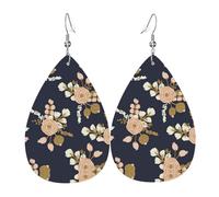 Pendientes de gota con diseño floral de rosas para mujer, aretes artísticos de estrella, joyería colgante contemporánea para fiestas y sociedades