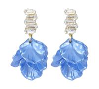 Pendientes de gota de aleación resistentes con lazo y circonita para uso diario y ocasiones especiales, joyería de celebración festiva, talla única, como se describe, como se describe