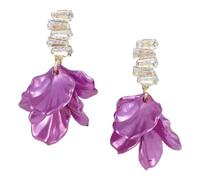 Pendientes de gota de aleación resistentes con lazo y circonita para uso diario y ocasiones especiales, joyería de celebración festiva, talla única, como se describe, como se describe