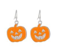 Pendientes de gota de con cabeza de calabaza de Halloween, pendientes de sombrero de de Halloween con animados (A, One Size)