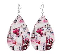 Pendientes de gota de la Torre Eiffel de París para mujer, aretes artísticos de estrella, joyería colgante contemporánea para fiestas y actividades sociales