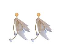 Pendientes de Gota de Lirio Blanco del Valle para Mujer, Elegantes Pendientes Florales de Aleación, Joyería de Declaración Romántica para Fiesta de Boda, Pendientes de Moda Ligeros para Uso Diario