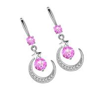 Pendientes de gota de luna y estrella para mujer, joyería de oreja multifantasía, aretes colgantes para uso diario para cada ocasión