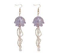Pendientes de gota de medusas de moda, pendientes de borla, aretes de medusa, aretes de declaración, joyería de oreja de moda para todos los días