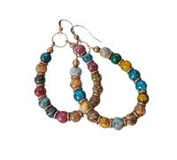 Pendientes de gota de piedra natural resistentes y elegantes con colgante de cuentas para añadir encanto a cualquier atuendo