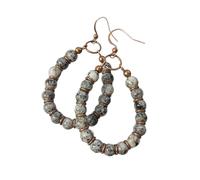 Pendientes de gota de piedra natural resistentes y elegantes con colgante de cuentas para añadir encanto a cualquier atuendo