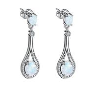 Pendientes de gota de plata de ley con de fuego minimalista Pendientes de gota Pendientes de Pendientes de de plata de ley Pendientes colgantes (Silver, One Size)