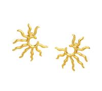 Pendientes de gota geométricos dorados de estilo vintage para fiestas, suministros y trajes casuales, aretes de gota celestiales, talla única, como se describe, como se describe
