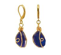 Pendientes de gota hechos a mano con alambre de cristal marino, joyería oceánica, aretes colgantes de lágrima para mujeres, profesores, compañeros de trabajo, regalos de cumpleaños