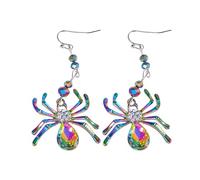 Pendientes de Halloween - Oero de araña ligero | Disfraces de Halloween espeluznantes | Pendientes de tuerca de | Joyería Hallowen para mujeres y niñas, de cosplay, disfraz, Consulte la