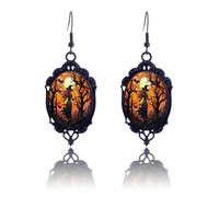 Pendientes de Halloween para Mujeres, Interesantes Joyería de Pendiente de Botón Halloween, Pendientes d'Halloween para Niñas y Mujeres Regalos de Joyería (G)