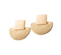 Pendientes de hierba de sisal natural para artesanos, diseño artesanal, finos y hipoalergénicos, para mujer, aretes finos para todos los días, semicircle, como se describe, como se describe