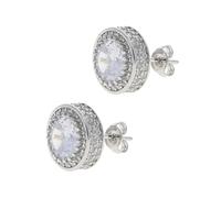 Pendientes de hip-hop de oro de 14k: pernos de moissanite totalmente tachonados para hombres. Un regalo audaz para el hombre que ama brillar, regalo del Día del Padre