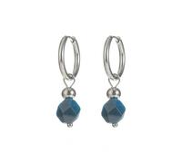 Pendientes de jade azul y negro de corte, Orejeras frías de acero inoxidable, joyas frescas dulces de nicho, adecuadas para amantes de la ropa dulce, desplazamientos diarios y viento neutro