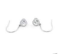Pendientes de joyería Mujer Oro 9K/14K/18K Pendientes Colgantes de moissanita Redondos Simples de 1ct/2ct Boda Hipoalergénicos