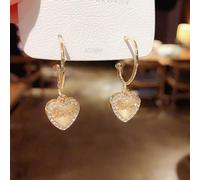 Pendientes de la cadena de cristal de la arco de circón brillante femenina Joyería de boda regalos de cumpleaños