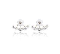 Pendientes de la vid prisionera de la muchacha de las mujeres con revestimiento de Rhinestone brillante Daisy Flower a la moda y populares Convenient Handled