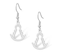 Pendientes de la Virgen María para mujer Pendientes colgantes de acero inoxidable de la Virgen de Guadalupe Joyería católica para confirmación, bautismo y primera comunión (Plata)