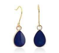 Pendientes de Lágrima Azul Rey Mujer, Modernos Pendientes Colgantes Azul Marino con Forma Gota Agua Ligeros con Gancho Regalo Joyería para Mujer