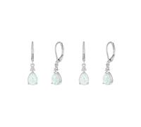 Pendientes de lágrima chapados en color elegante que añaden un toque bohemio a tu atuendo, aretes colgantes de aleación de ópalos de fuego con piedra de oro rosa a la moda, as description, Plástico,