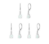 Pendientes de lágrima chapados en color elegante que añaden un toque bohemio a tu atuendo, aretes colgantes de aleación de ópalos de fuego con piedra de oro rosa a la moda, as description, Plástico,