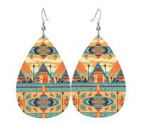 Pendientes de lágrima con diseño de arquitectura triangular circular, aretes de moda adecuados para el trabajo, citas, vacaciones