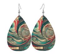 Pendientes de lágrima con estampado de "Not All Who Wander Are Lost" para mujer, aretes colgantes de cuero, joyería para fiesta de cumpleaños, San Valentín