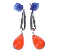 Pendientes de lágrima con textura acrílica, accesorio de regalo para mujer y niña, joyería artística única