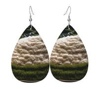 Pendientes de lágrima de cuero para mujer, aretes colgantes ligeros Look At All That Rice, joyería de moda, regalos para mujeres y mujeres