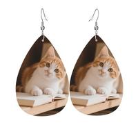 Pendientes de lágrima de cuero para mujer, bonitos aretes colgantes ligeros, joyería de moda, regalos para mujeres y mujeres